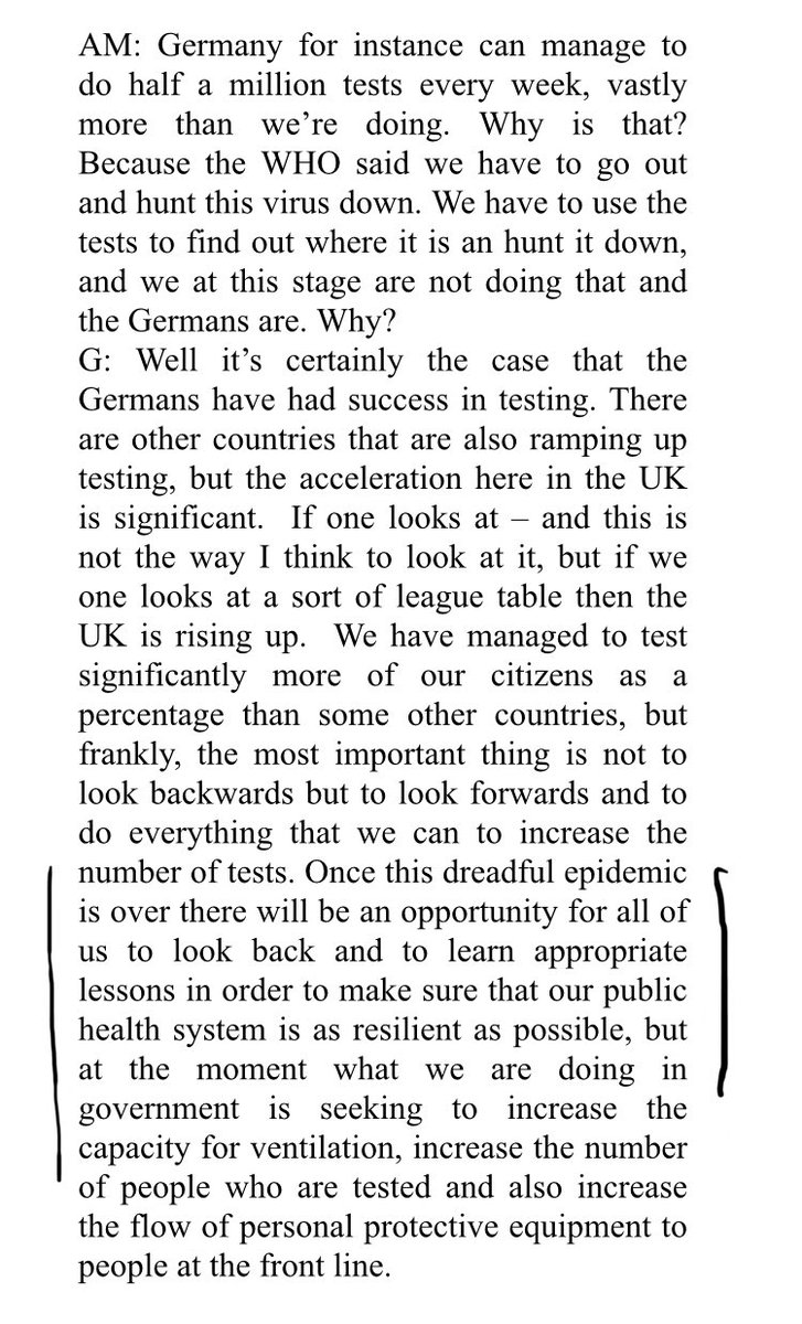 Struck by Michael Gove’s admission on   #Marr that there will be lessons to be learned from a post-coronavirus crisis inquiry on how prepared the NHS really was for it. Rare that politicians admit this so early on in a crisis, suggesting those lessons are substantial.
