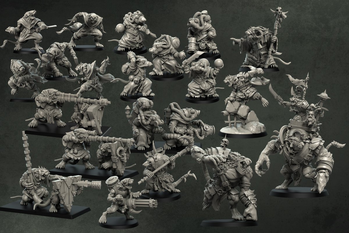 pungaminiatures's tweet photo. Hello!
As we promised, ratman warriors models are available for regular ordering!
https://t.co/7b4qteKZp4 
#pungaminiatures #28mm #miniature #wargames #tabletopgames #ratmans #rats #ratogre #resinmodel #resinminiatures https://t.co/4jyya0k5Za