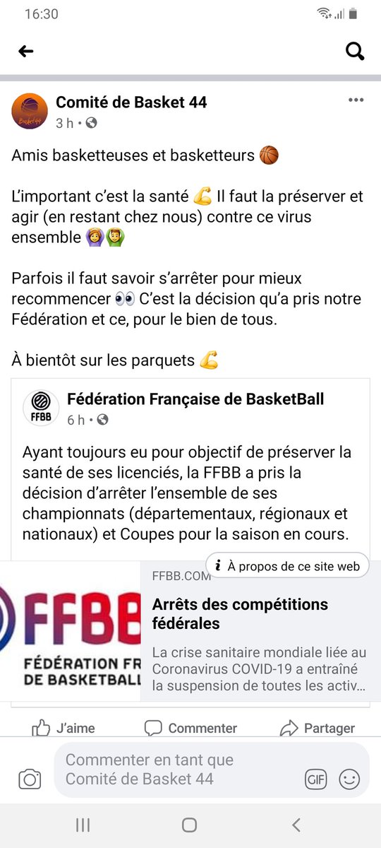 basket_44's tweet photo. Arrêt des Compétitions Fédérales https://t.co/5j5nS4GDAy