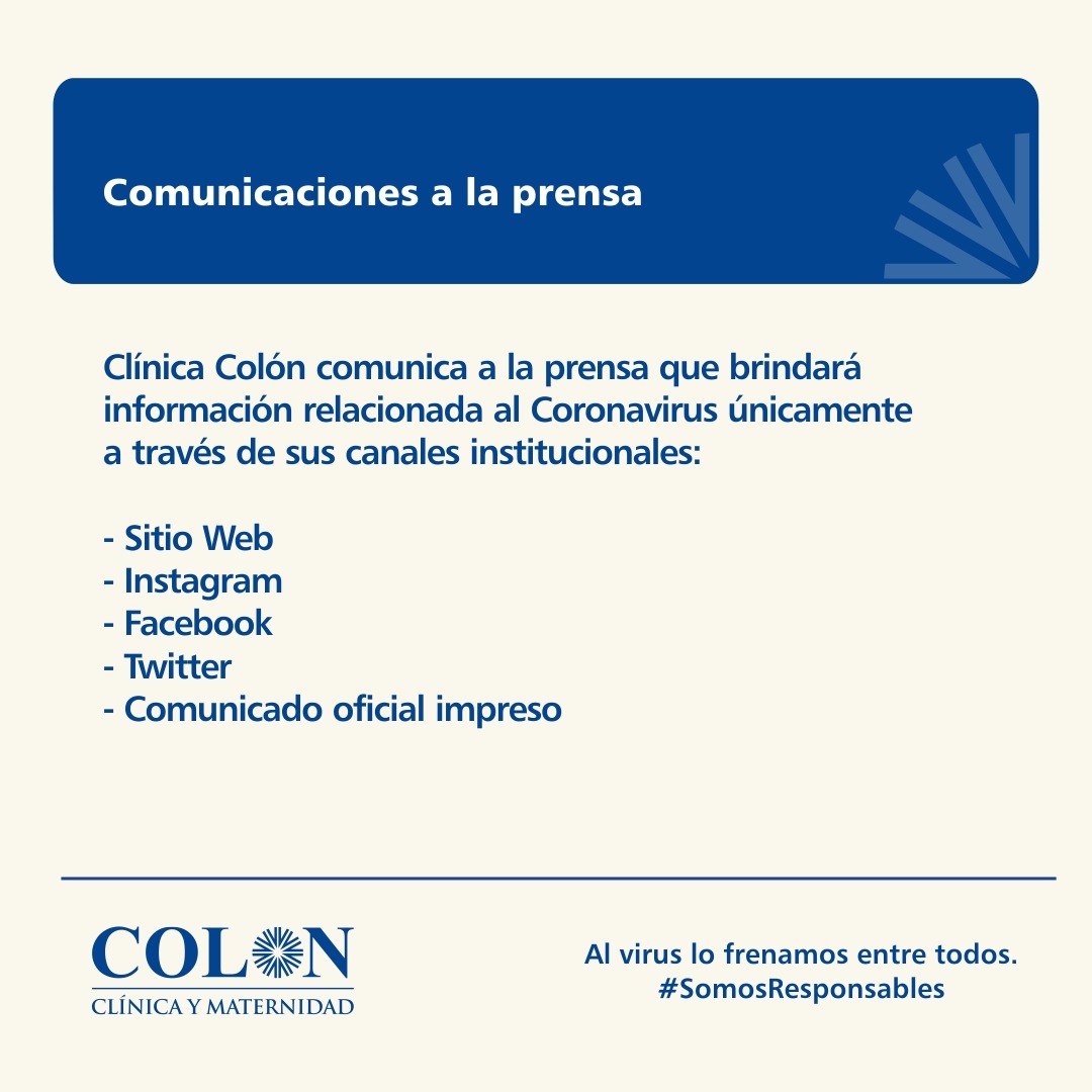 #Información importante sobre comunicados a la prensa relacionados al #coronavirus