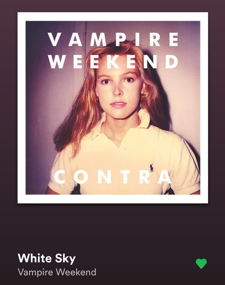 day 2: a song you like with a color in the title. I was going to choose pink lemonade by james bay, but how can I ignore my favorite vampire weekend song?