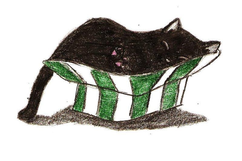 ─ Se enrosca dentro del sombrero de <a href="/CrazyTaicho/">浦原 喜助 KISUKE.</a> y se queda dormida ahí porque le echa de menos. ─