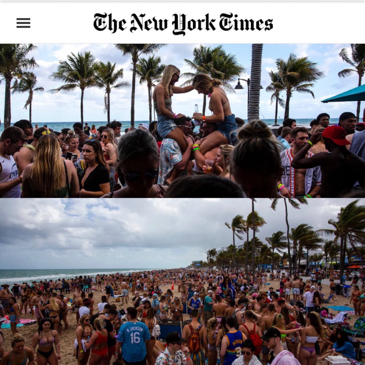 Daily reminder of <a href="/GovRonDeSantis/">Ron DeSantis</a> coronavirus leadership skills during #springbreak2020
