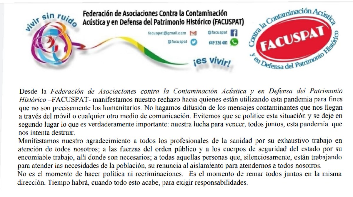 Federación Nacional Acústica y Patrimonio tweet media