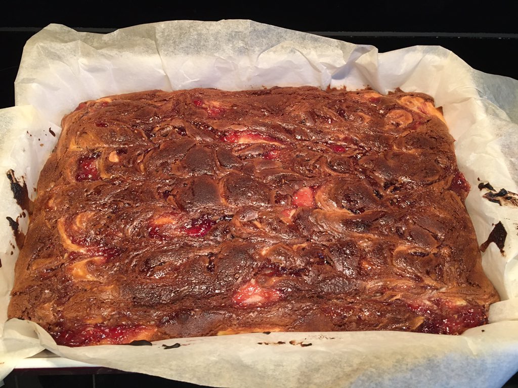 Thank you Mr. Ford <a href="/NPSSHospitality/">PFord</a> for the Cream Cheese Raspberry Brownie recipe. Gavin and I are trying to work on some baking skills.
