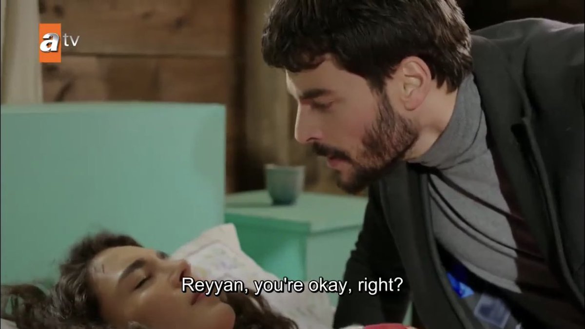 he always lets out this big sigh of relief whenever she opens her eyes after a dangerous situation, like “okay. she’s okay. i can breathe now” and i think that’s beautiful  #Hercai  #ReyMir