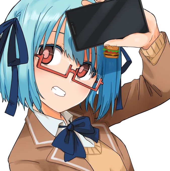 絵日記に描くようなこともなかったし今日一日この絵にかかりっきりだったのでバストアップ絵と口の表情に迷った差分を貼ってお茶を濁すか 