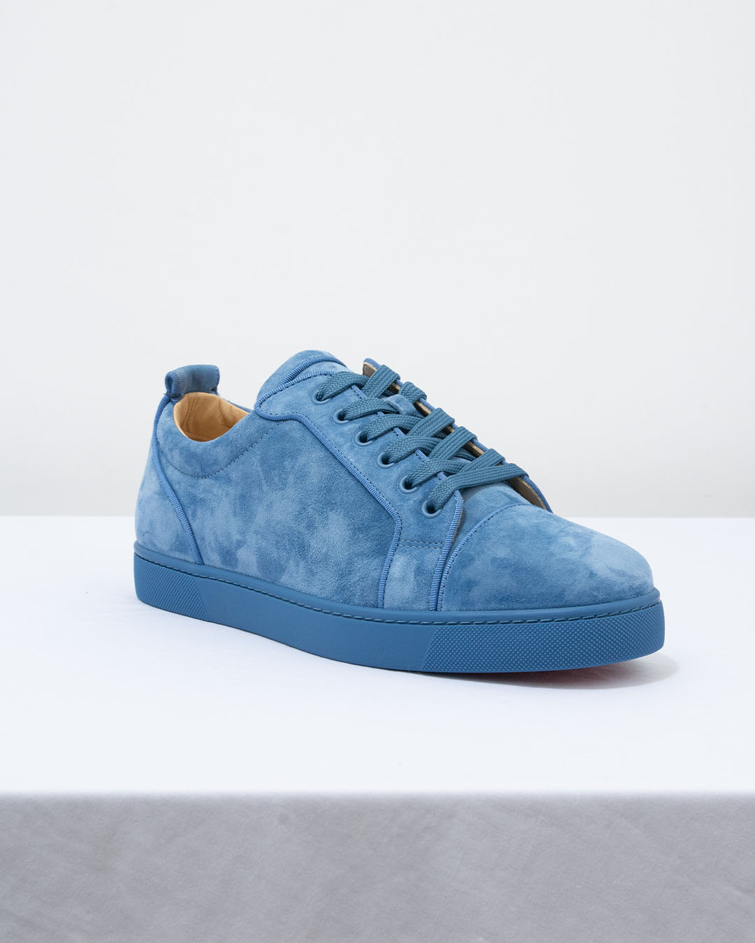  Christian Louboutin Louis Junior Blue Suede Sneakers