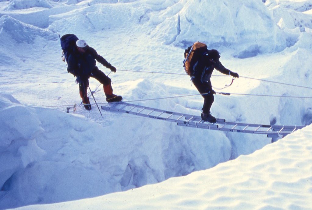 Crossing the Khumbu Icefall, my  #Everest teammate said things like “these ladders sure are rickety, but at least they’re swinging in the breeze”  Or “It sure is cold out here, but at least we’re lost.” His ‘positive pessimisms’ brought  #humor + perspective to a hard situation.