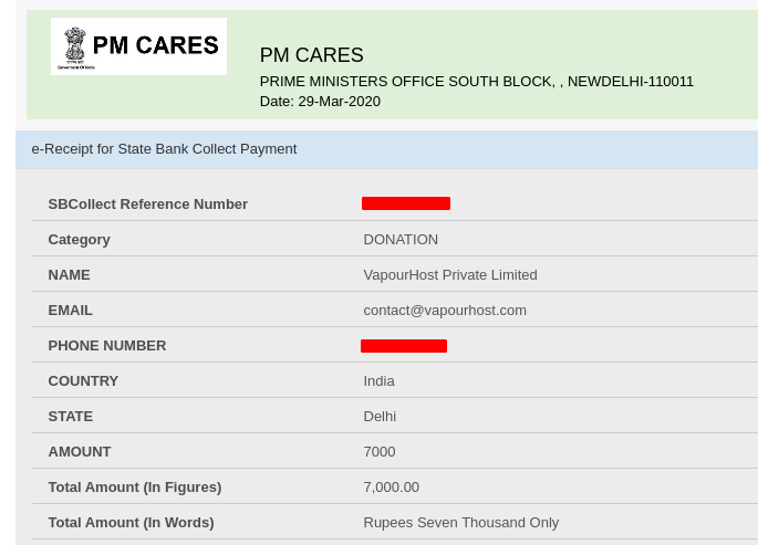 vapourhost's tweet photo. We were, are and will always be happy to give back. Every donation is significant to help the humanity battle coronavirus. 

We therefore request everyone to help the nation strengthen the defence against this virus by donating to PM CARES funds.

Visit https://t.co/8DAMBqbHHM https://t.co/NEIUC6aSC1