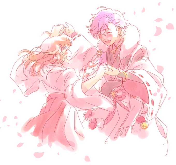 初夢なかよしアドあん!
桜に雪が積もってるの見て、こりゃ初夢描くっきゃないな～て 