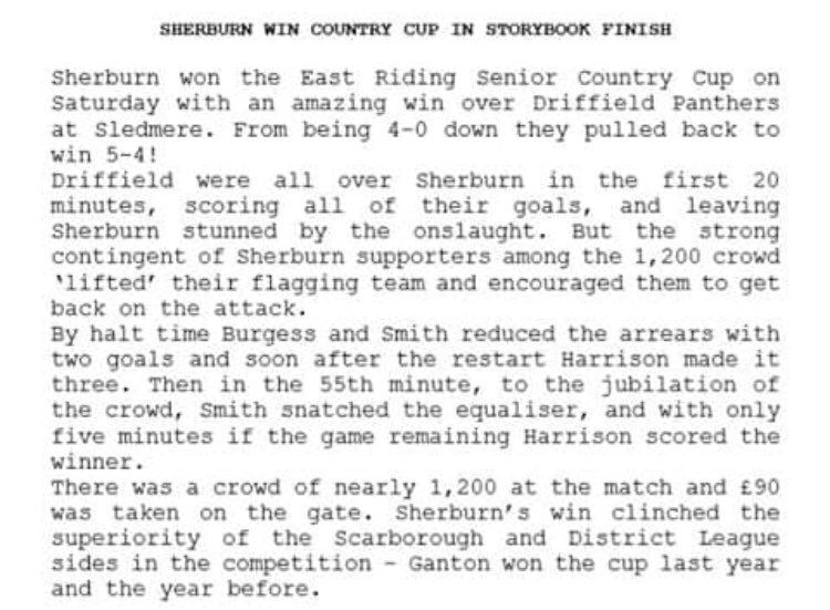 Sherburn FC tweet media