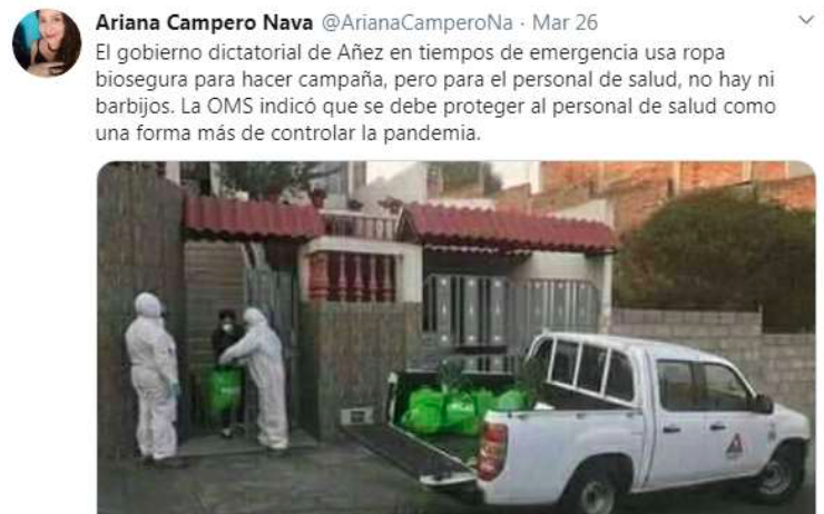 CFValverde's tweet photo. Claro !!! la incapaz a la que nunca le avisaron qu era ministra ahora confunde Bolivia con Ecuador... nunca acertó una!!! porque tendría que hacerlo ahora? (queda el dato: en nuestro país no tienen esos trajes en la mayoría de los hospitales) https://t.co/W11EGWnC1W