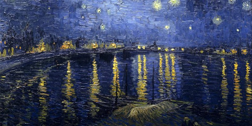 RosaIsnard's tweet photo. #VanGogh (1843-1890) #NocheEstrelladaSobreElRódano (1888) en @MuseeOrsay #ObrasArtenea @arteneaUCM https://t.co/Q9BGUDN6uO