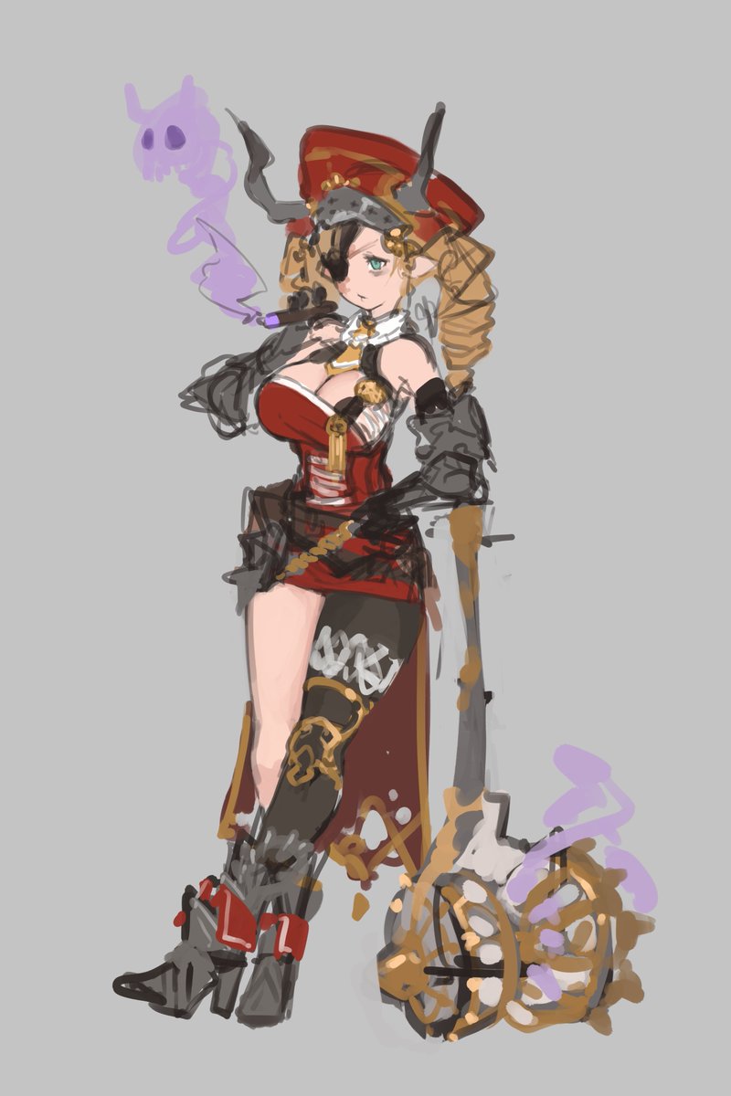 「いつか清書すると思われるキャラデザラフ×4 」|N9+のイラスト