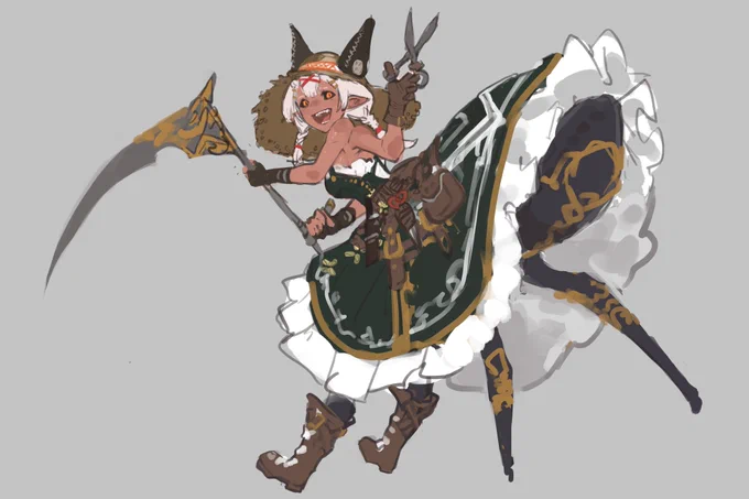 いつか清書すると思われるキャラデザラフ×4 