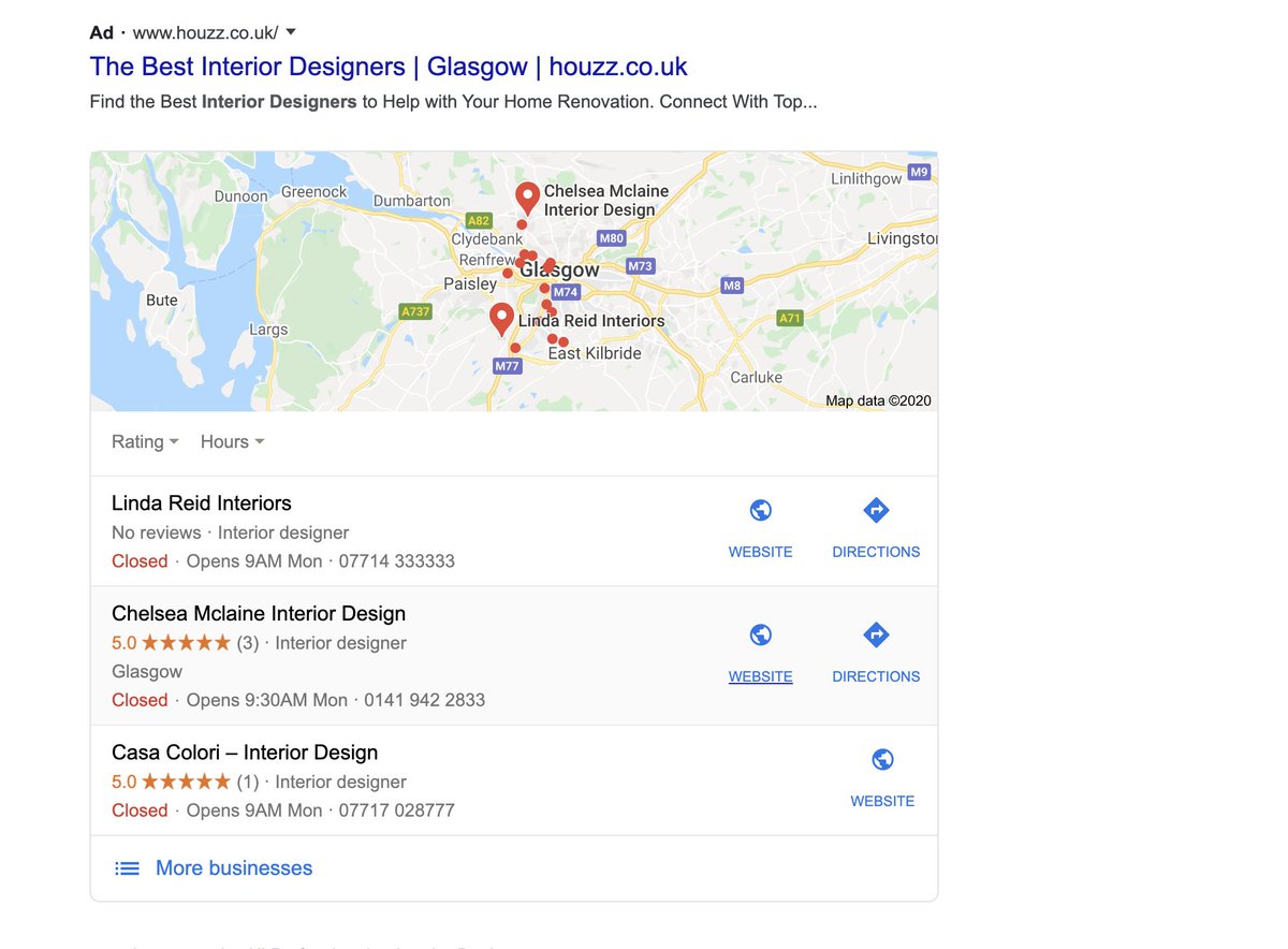 Well today I have searched for interior designer Glasgow and could not believe that my business was the third one listed in the page.What an achievement in just one year. Big thank you to all the visitors so. @heraldscotland @HomesIntScotMag