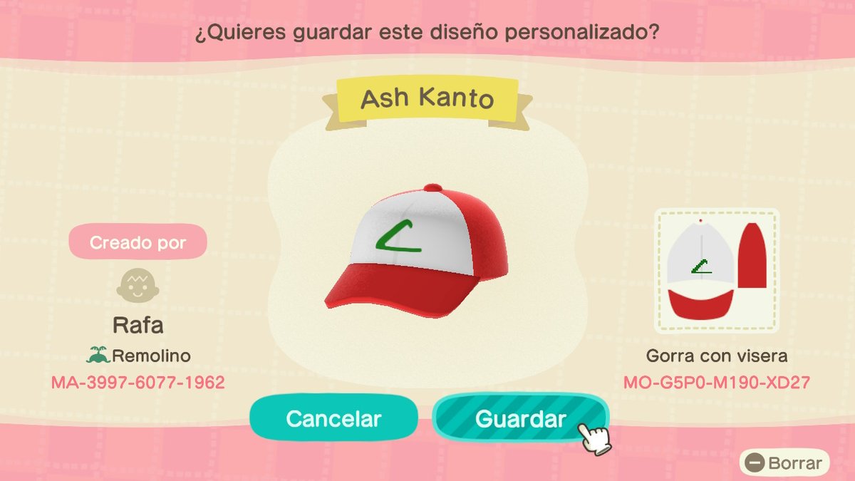 AshCampeon's tweet photo. HILO DE DISEÑOS DE PERSONAJES POKEMON Y ANIMES
#AnimalCrossing #ACNH #AnimalCrossingNewHorizons 
@CentroPokemon para compartir 🤍

ASH KETCHUM (Kanto y Johto) https://t.co/LPH0Vjaw70