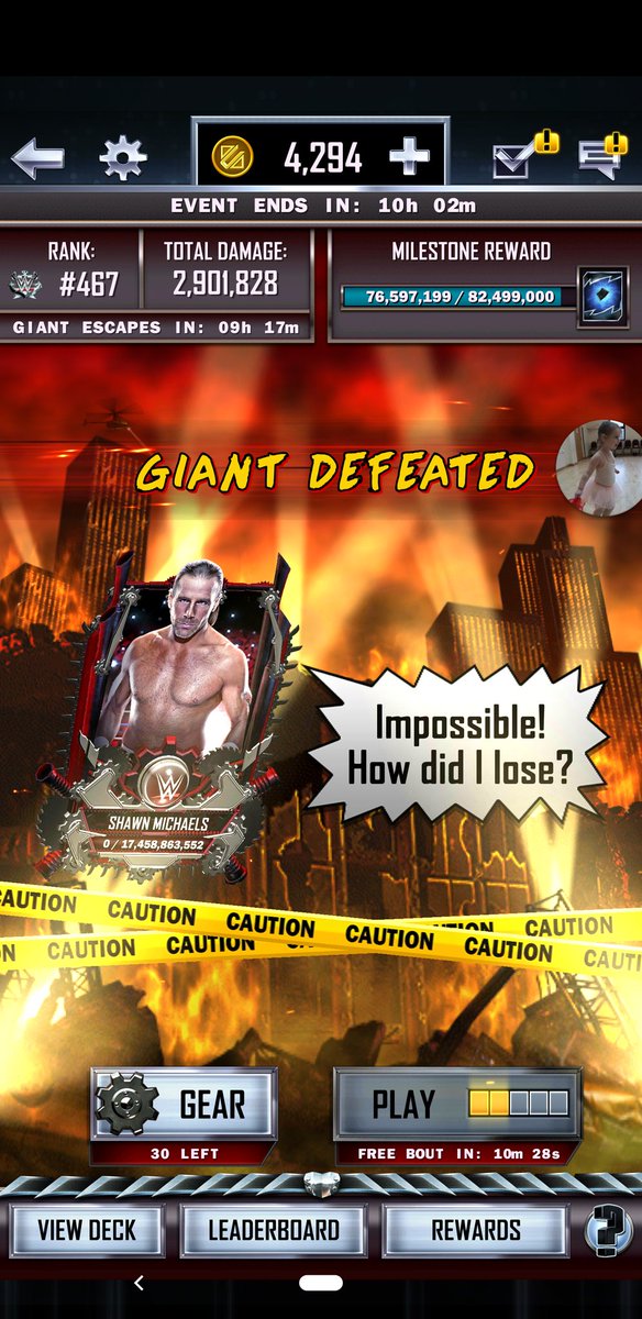 Infernofart's tweet photo. @Bigwilkey @WWESuperCard Three cheers to CD for that last card! We got royally forked! https://t.co/XstXMwS2OV