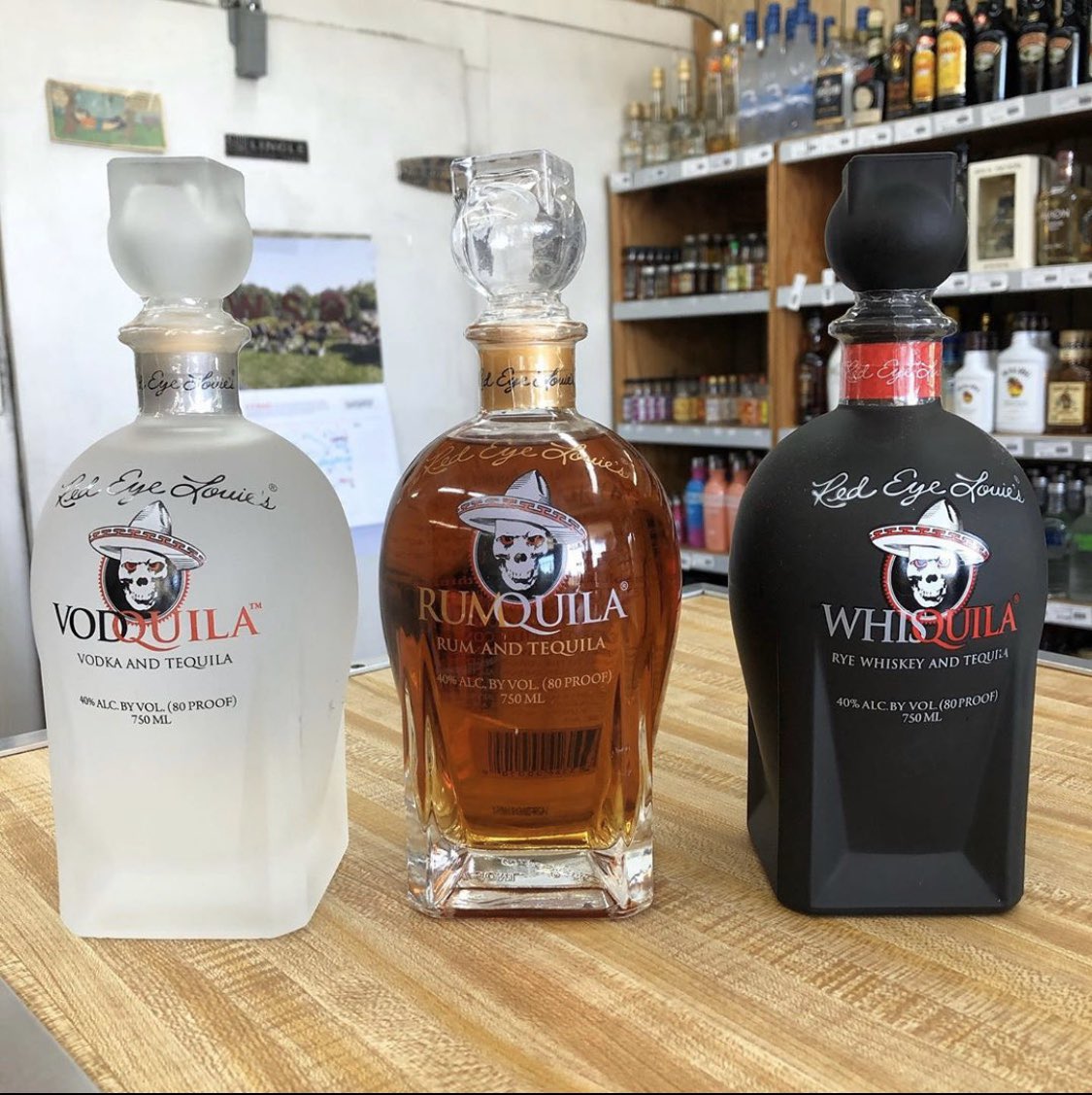 rumquila's tweet photo. The Trifecta. 
#vodquila #rumquila #whisquila #redeyelouies #socialdistancing #usa #friends #zoom #alcohol #party #quarantine #food #nyc #texas #alabama #maryland #travel #love #outdoors https://t.co/sikkRyyCI8