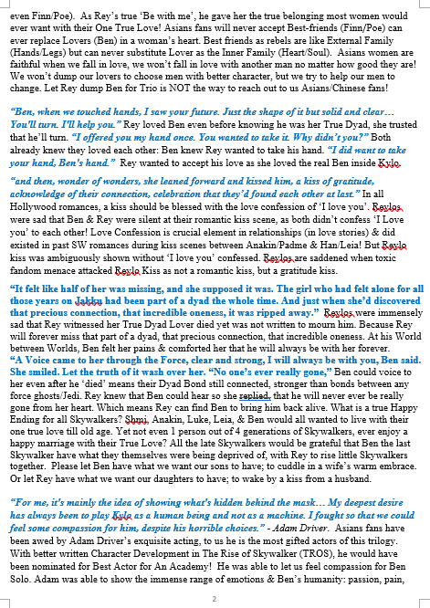 “We’re a dyad in the Force, Two that are one.” Reylo is a True Dyad, an incredible oneness. Ben loves Rey & died saving her. Rey loves Ben her Only True Happy Ending. At my 101th day of mourn, a 5th Ed Letter to Lucasfilm  @starwars  #SaveBenSolo  #BringBenSoloBack  #LetBenSoloLives