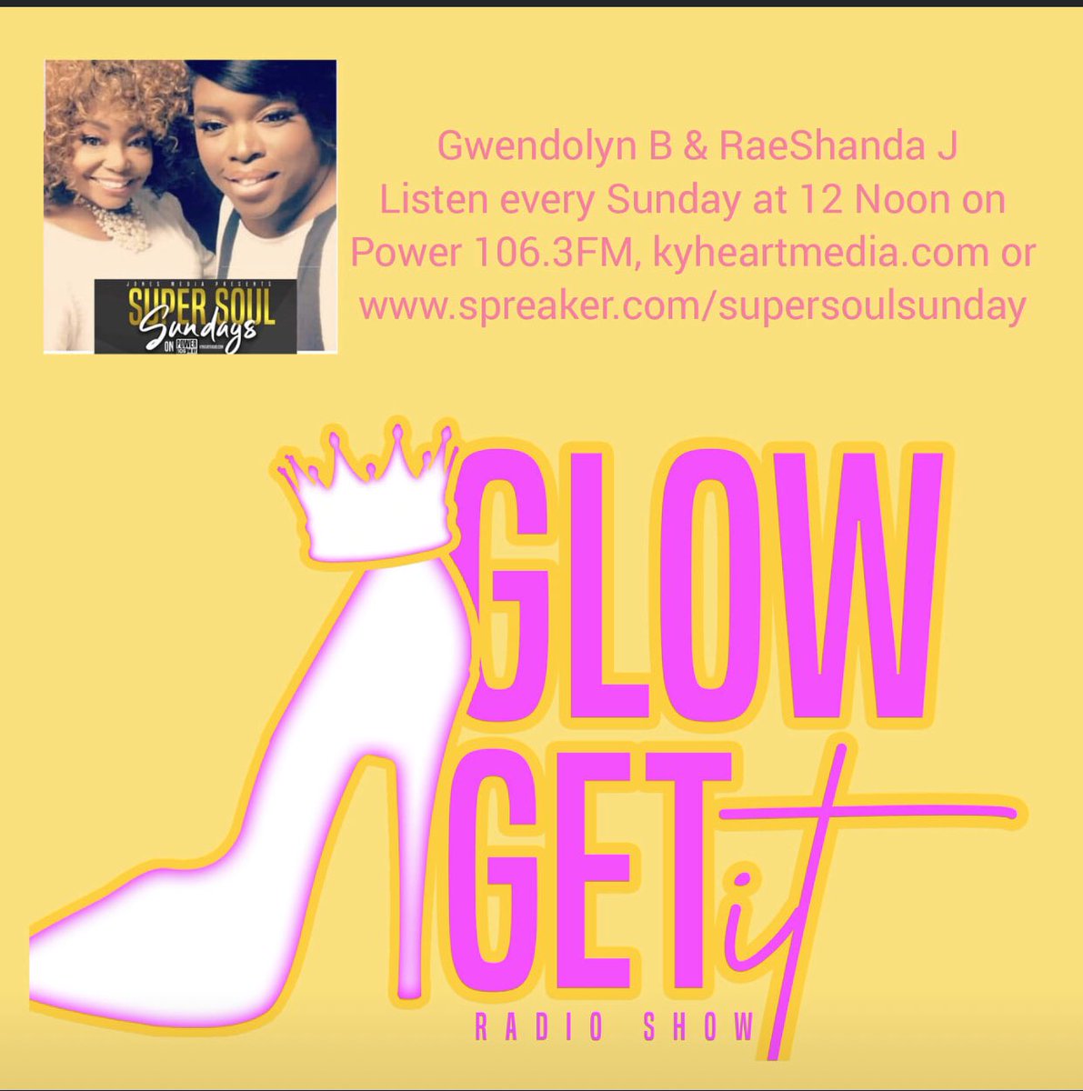 JonesMedia4's tweet photo. Up next is Glow Get it ! Tune into Power 106.3FM, https://t.co/WDLOIsqVLW &amp; https://t.co/MNSeYu5Z2L #jonesmedia4 #supersoulsunday #power1063fmky https://t.co/6VEK92Gn6s