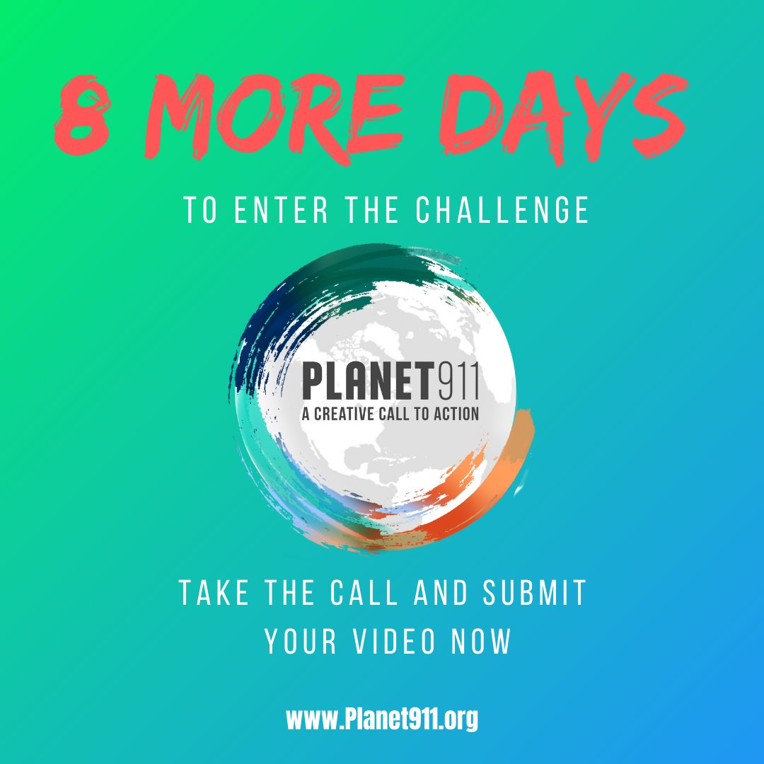 911planet911's tweet photo. 8 MORE DAYS TO ENTER! Take your call and submit your 15-50 second video! Don't forget to tag #Planet911Challenge with your name and title of the video in your caption. https://t.co/ncBz1vqeey https://t.co/MwTG9vrgwg