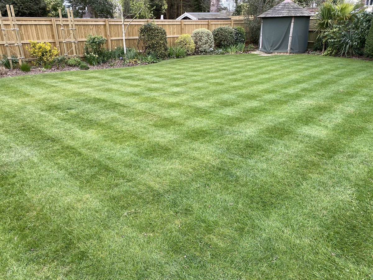 Lawn scarified and cut. Ready for spring feed and weed ⁦<a href="/HayterMowers/">Hayter Mowers 🇬🇧</a>⁩