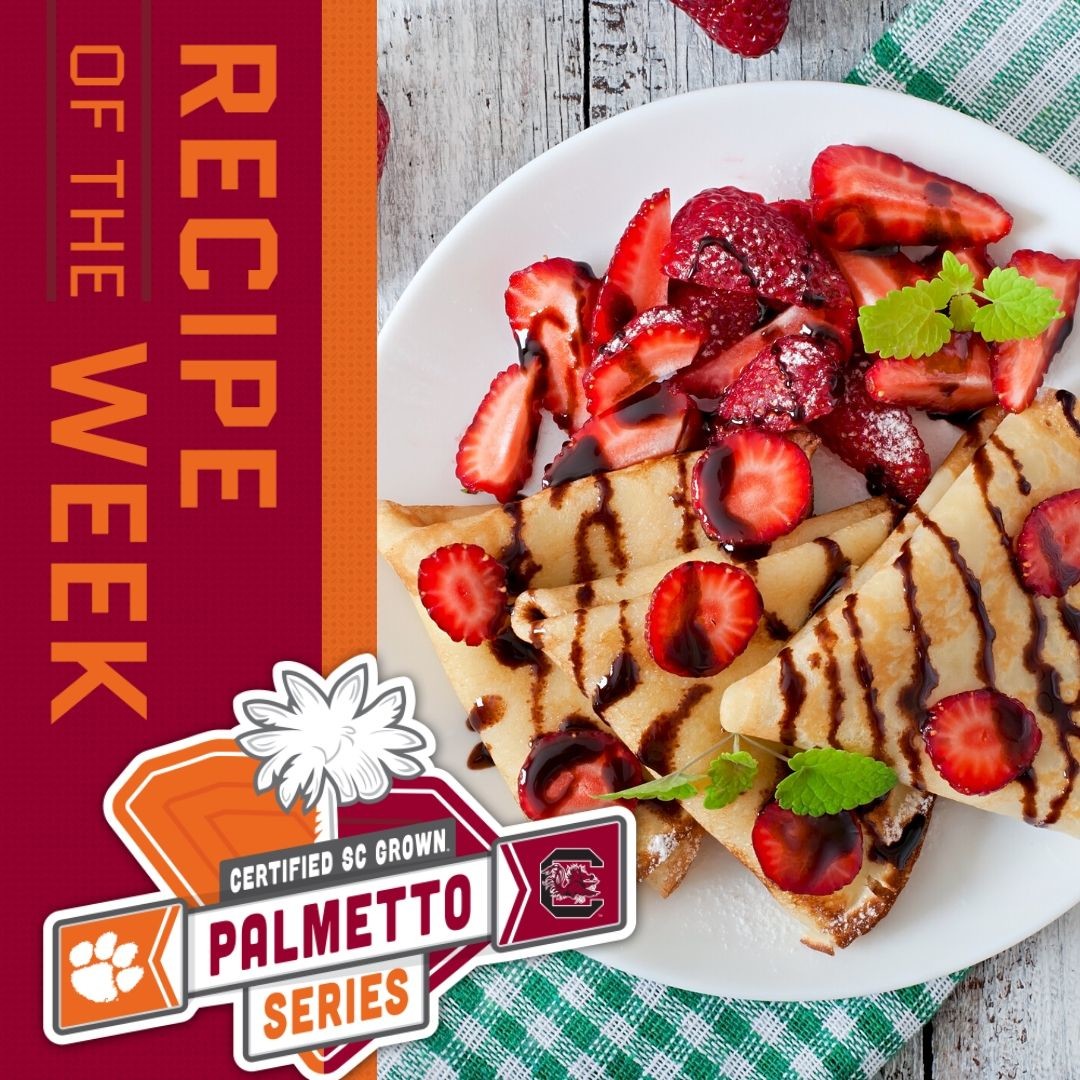 The #CertifiedSC Recipe of the Week for Strawberry Crepes is a real crowd pleaser. Full of local strawberries and delicious ingredients, they’re fun to make and more fun to eat! bit.ly/2TDhSTd