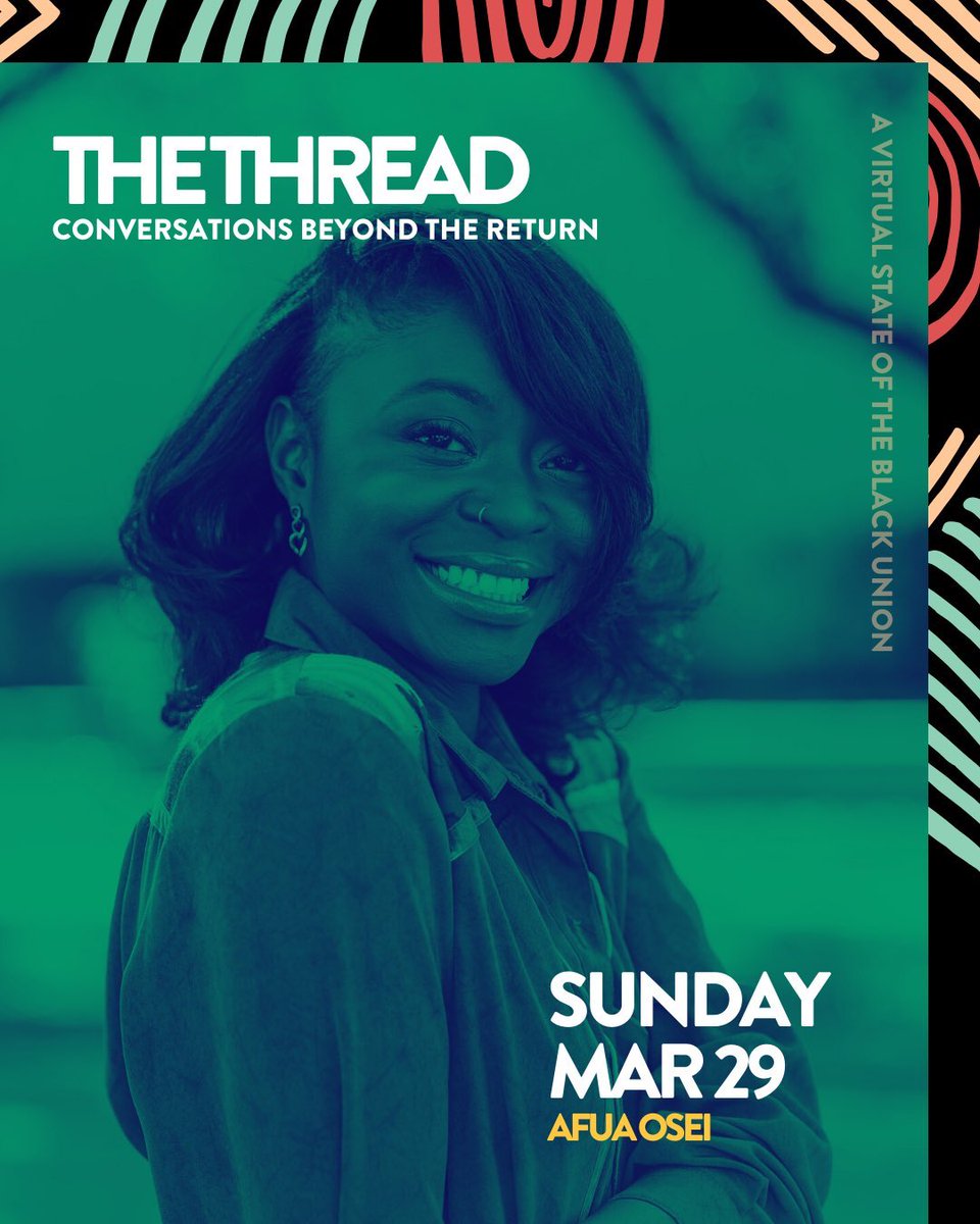 HelloAfua's tweet image. Excited to join #TheThread: Conversations Beyond the Return with @TstmkrsAfrica kicking off in just an hour.

Tune in at 2:30 EST/ 7:30pm GMT+1 for a discussion on funding black innovation. Sign for free - hopin.to/events/the-thr…