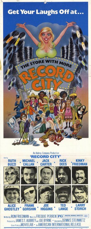 A thread of the movies I’ve watched for  #GHFSH2. RECORD CITY (1978), dir. by Dennis Steinmetz, starring Rick Dees & Mike Callan  #70s — This movie is awful. Its only redeeming qualities are the posters and albums in the background of shots.