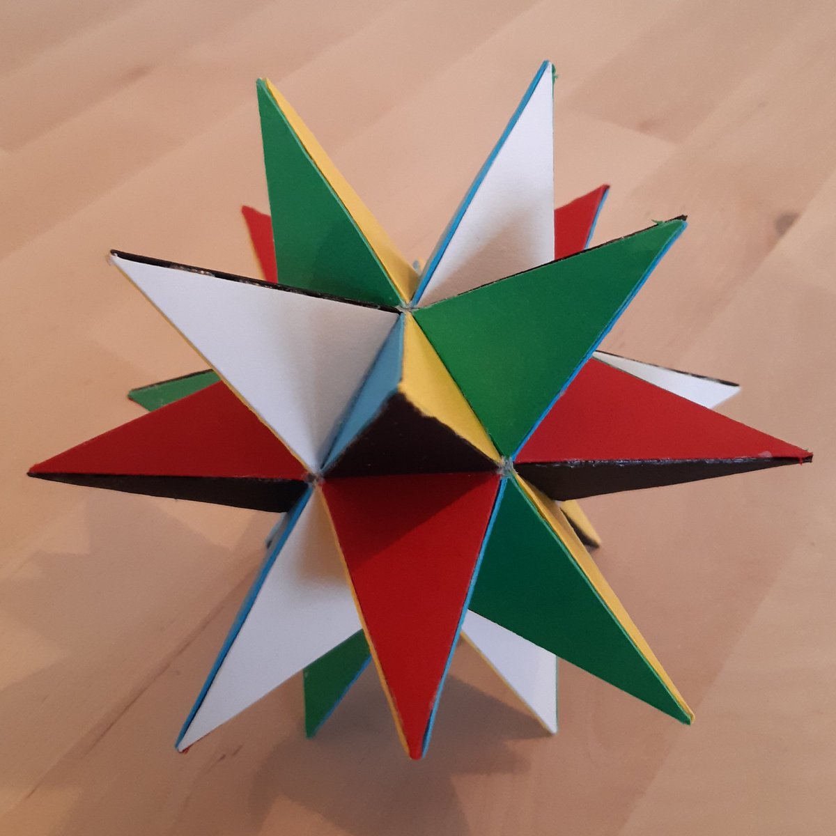 polyharrisson's tweet photo. Sunday #stellation: great stellated dodecahedron. Made of 12 intersecting pentagrams, it is both a stellation and a facetting of the dodecahedron. https://t.co/Jxh3GIzkY1