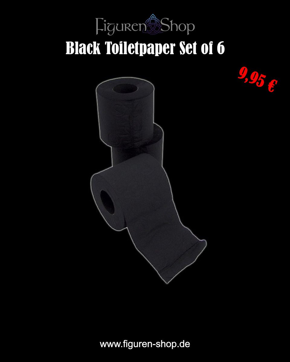 Figuren_Shop_de's tweet photo. Okay guys, as many of you asked us! Yesterday do have the black toilet paper! Maybe this is the last toilet paper of Germany 😅 #toiletpaper #toilettenpapier #toiletpaperchallenge #black #toilet #bathroom #bathroomdecor #bathdecor #stayathome #decoration #funny #gothic https://t.co/GEFOEVEeLC