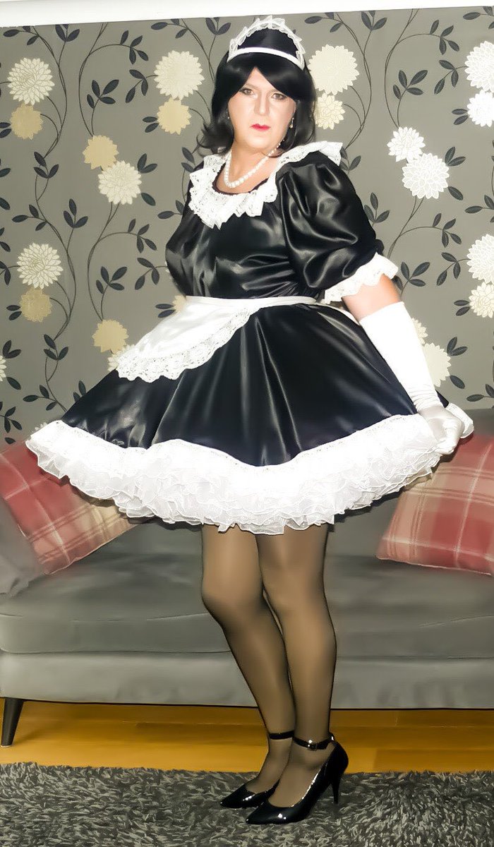 Lockable And Escape Proof Satin And Organza French Maid Uniform 