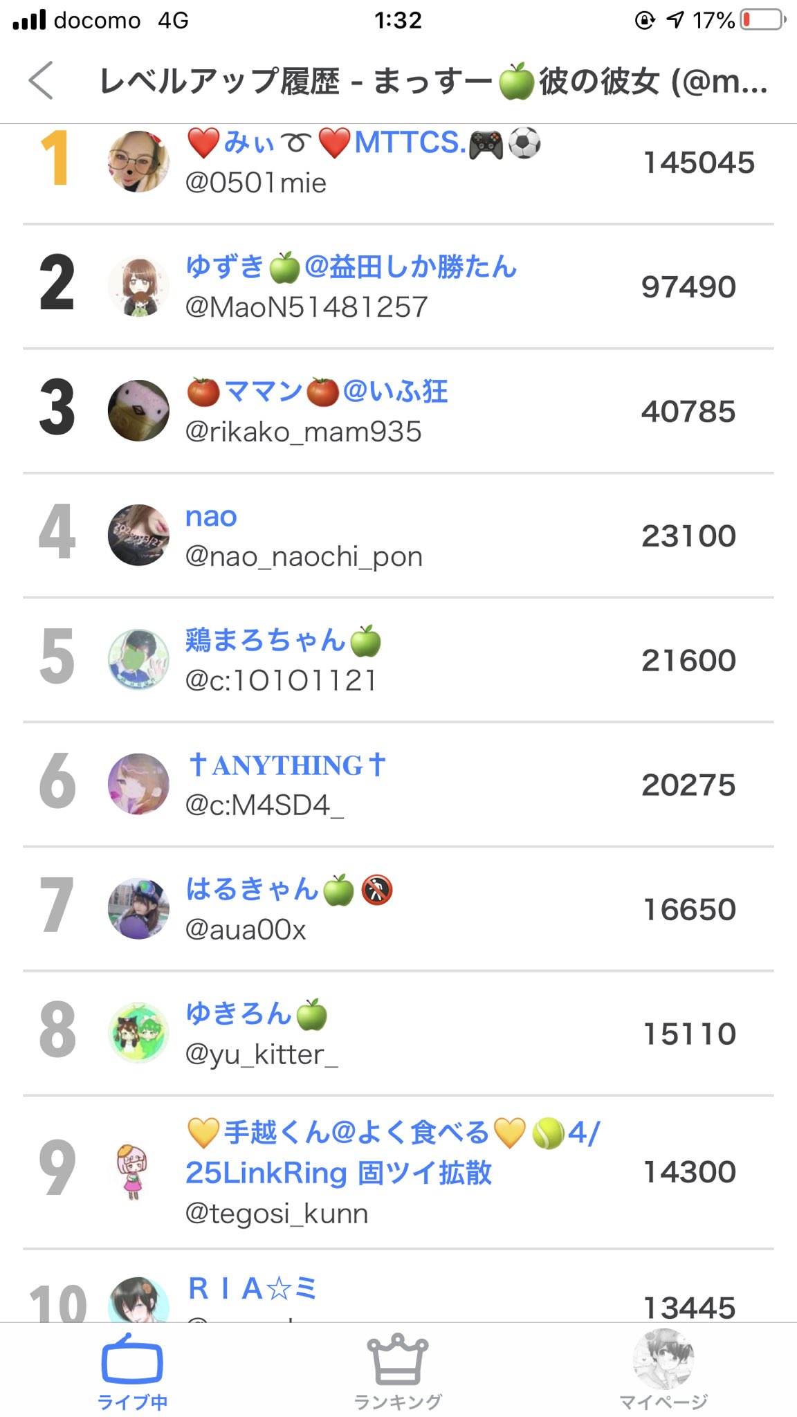 まっすー ぱこぷり ツイキャスのレベル 35 36になりました みんなのおかげです ありがとう 今からまた配信します パソコンから 今ならみんな1位になれるチャンスあります 黙れ これからもよろしくお願いします T Co