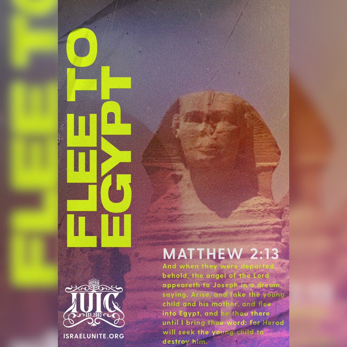 iuicdenver's tweet image. The #ScriptureoftheDay from #IsraelUnitedInChrist!                                            

#Matthew2:13 

#DailyWord #IUIC #BibleVisuals #TheWordOfGod