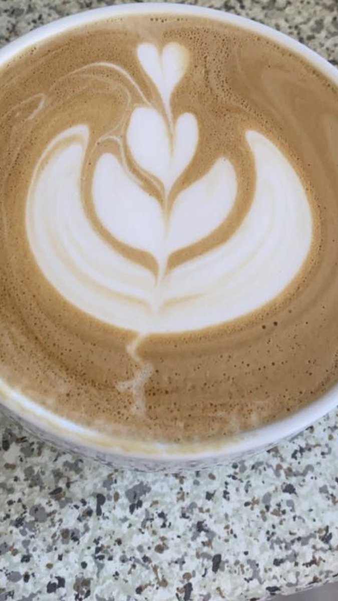 Made myself a little #flatwhite on my #espressomachine with <a href="/voyagercoffee/">Voyager Coffee</a> #nomad finished off with #latteart #stayhome #ProtectTheNHS #savelives #homebarista