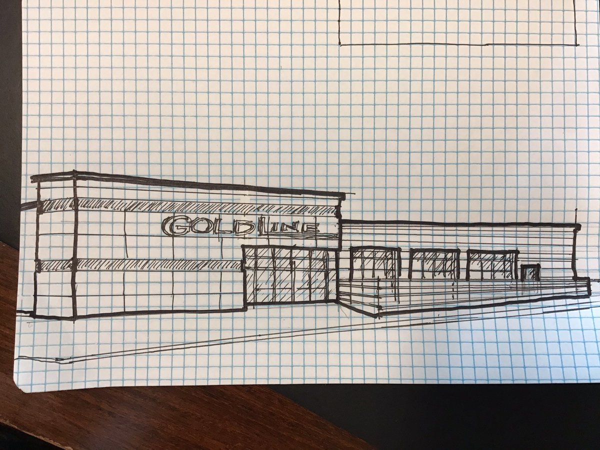 You can even show progression from line drawings and sketches to renderings to built items.