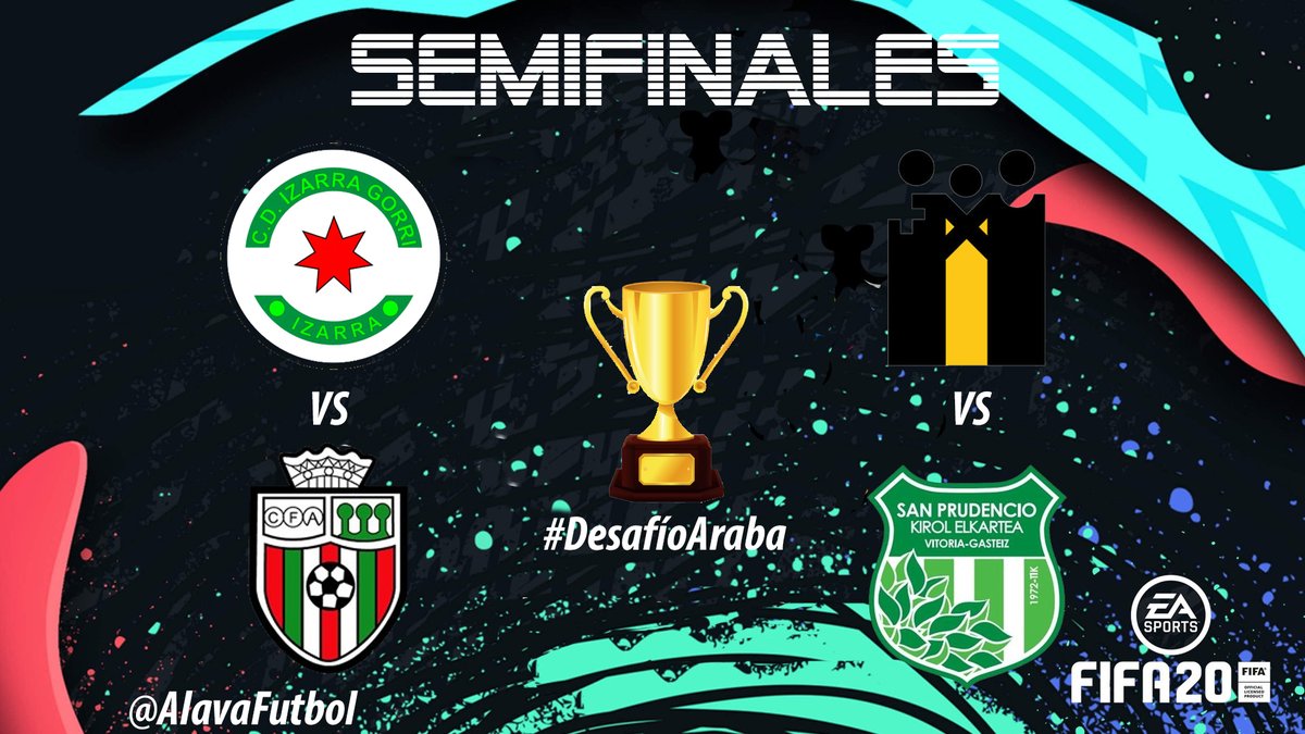 🎮#DesafioAraba🎮@alavafutbol

SEMIFINALES
<a href="/SanPruAD/">𝗦𝗮𝗻𝗣𝗿𝘂 𝗚𝗮𝗿𝗮</a> 
<a href="/CDSanViator/">CDSanViator</a> 
<a href="/AranbizkarraCF/">CF Aranbizkarra</a> 
<a href="/IzarraGorri/">IZARRA GORRI</a> 

¡Suerte!