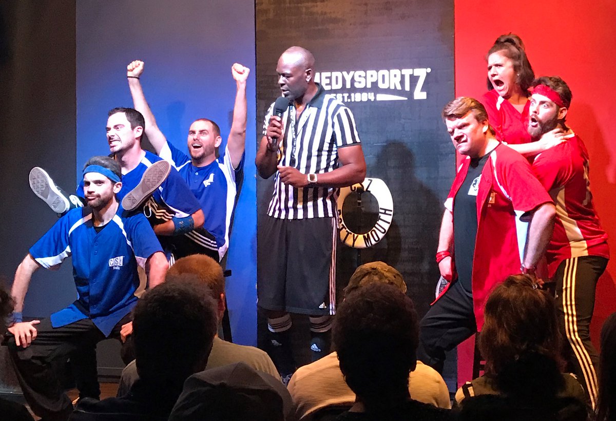 CSzDallas's tweet photo. We're back and taking #ComedySportz from the field to the screen where you can participate online! Join us Weds at 7:30 pm. Get details here: https://t.co/szzSfZNlNz https://t.co/QSEhgm0U0x