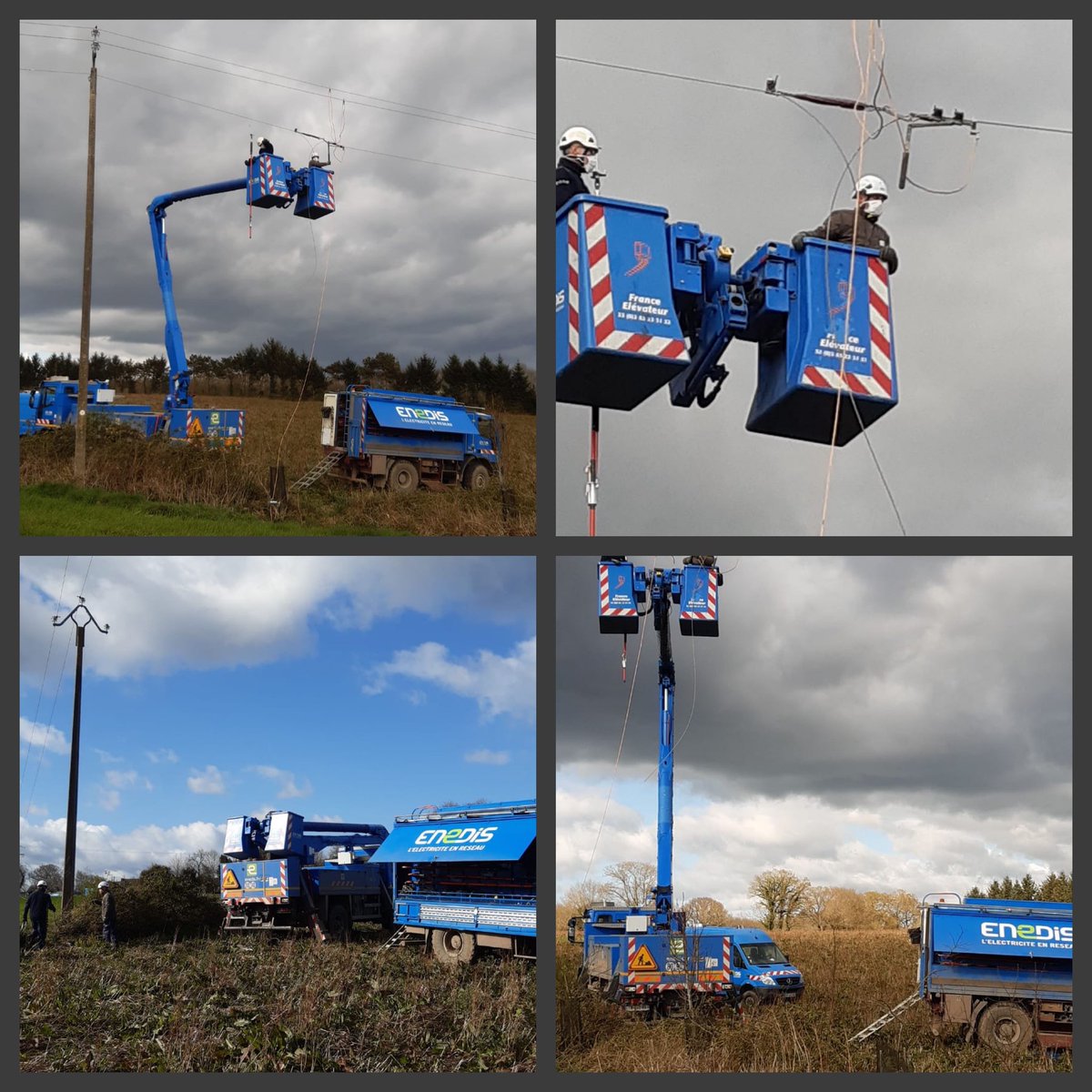Avec le passage de la #tempete en #Bretagne nos techniciens sont sur le terrain pour réparer les lignes impactées et rétablir l’électricité pour tout le monde #ServicesEssentiels #ServicePublic #herosduquotidien