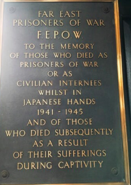 This is our Far East Prisoners of War memorial, which we look after.