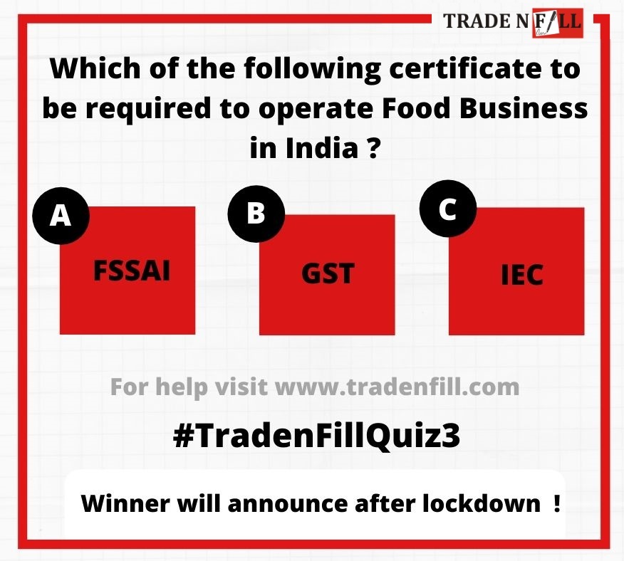 tradenfill's tweet photo. Answer this question &amp; get a chance to win #PayTm cash Rs 1000. 1 person will be winner of this Quiz and 3 winners will win exiting prizes.

#TradenFill #TradenFillQuiz2

Rules:
1. Like/Follow us on LinkedIn, FB, Twitter &amp; Insta.
2. Tag #TradenFill, #TradenFillQuiz2 &amp; 3 friends https://t.co/8vZb8yc1ax