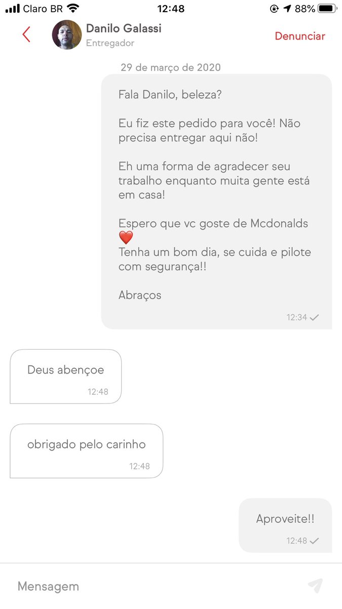 nlizi's tweet photo. Hoje eu quis participar de uma corrente do bem e quis proporcionar um almoço gostoso para um motoboy do Ifood! Um gesto pequeno e simples, mas que aquece o coração❤️ https://t.co/2IWCRy6fx0