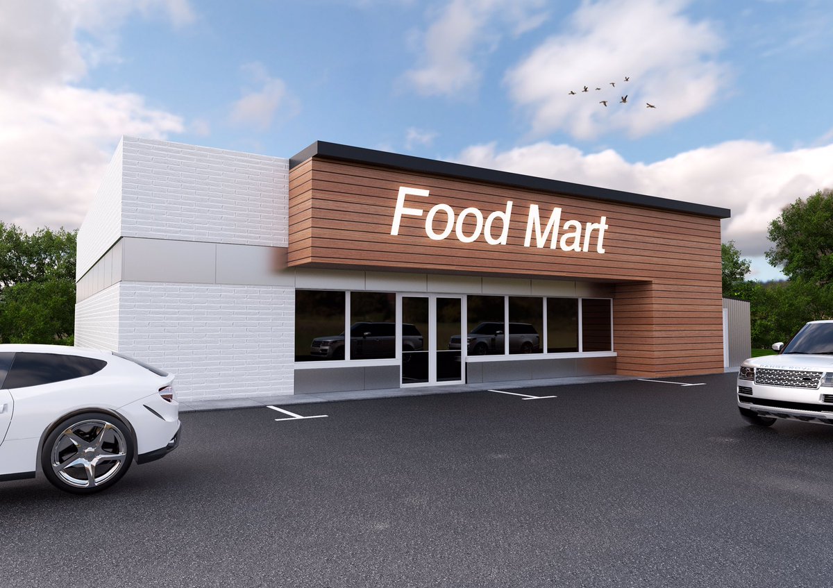 How does a change in material, applied to the same building, affect how you feel about the way it looks? Is it bolder, warmer, cleaner? Which do you like best?