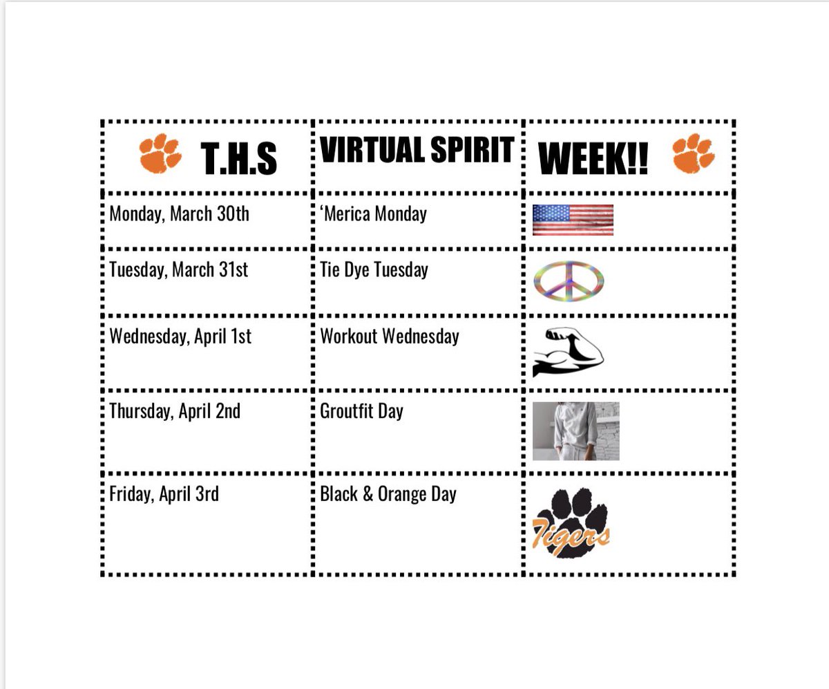 ms_lasserTHS's tweet photo. 🙌🏼🙌🏼 SPIRIT WEEK!! 🐯🐯🐯 https://t.co/ZjEk80oeOh