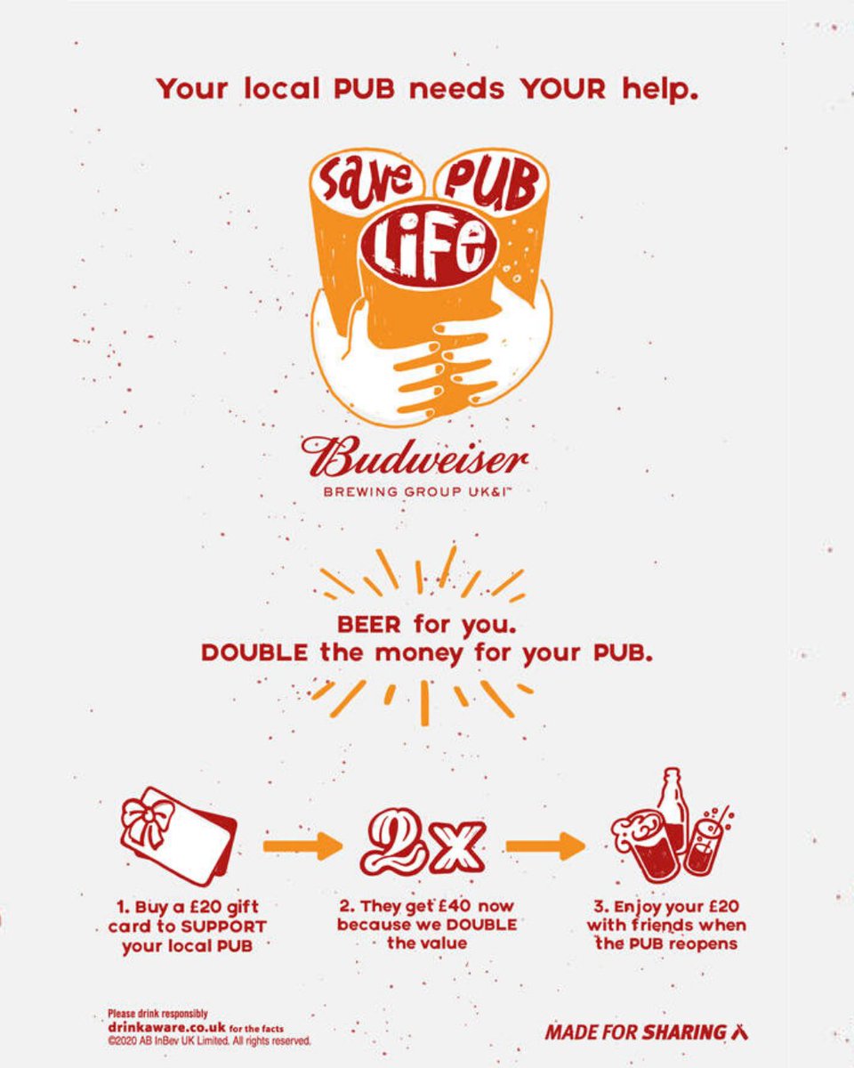 oddfroglive's tweet photo. Huge respect to Budweiser UK.

If you are one of the rare folk who's feeling surprisingly flush during the largest pandemic in a generation then, please, do chip in! 
>>>> https://t.co/Ujf257wthG <<<<<<

#savepublife #covid19 #oddfrog #stayhomesavelives https://t.co/cIpUWwzF0q