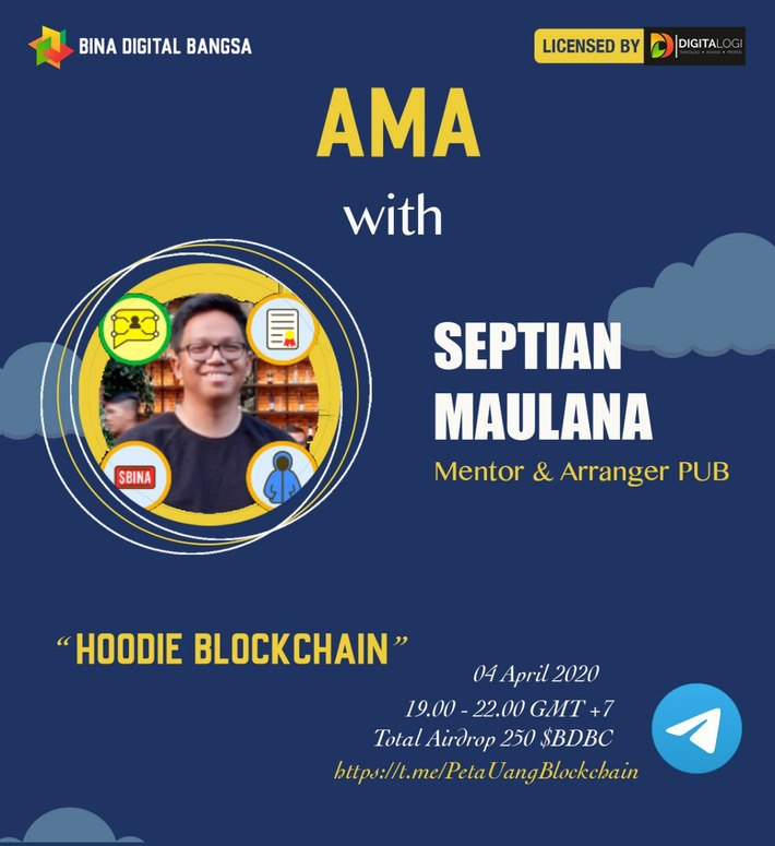Zetrogede's tweet photo. White Hoodie - apa pentingnya di komunitas #BinaDigitalBangsa. ikuti pembahasaannya di #AMASeriesTour online on https://t.co/J0umDaeTLv bersama mentor @tianbuyung
#AMASesi8 #PetaUangBlockchain, #SundayMorning https://t.co/fBUFrHRblN