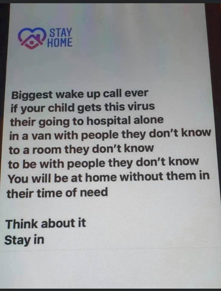 AndersenAngus's tweet photo. BE SMART, Isolate. This is happening now to our friends, family, neighbors and others we love and admire. https://t.co/8IVEwJnSRY