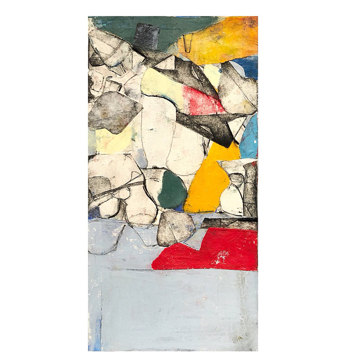 robszot's tweet photo. Study #41
6 1/8 x 12 1/2 inches
Aquatint with Drypoint Etching Collage, crayon gouache and charcoal on paper
2020 #robertszot #artist #art #abstractart #newyorkcity #brooklyn https://t.co/Wlml6ec93v